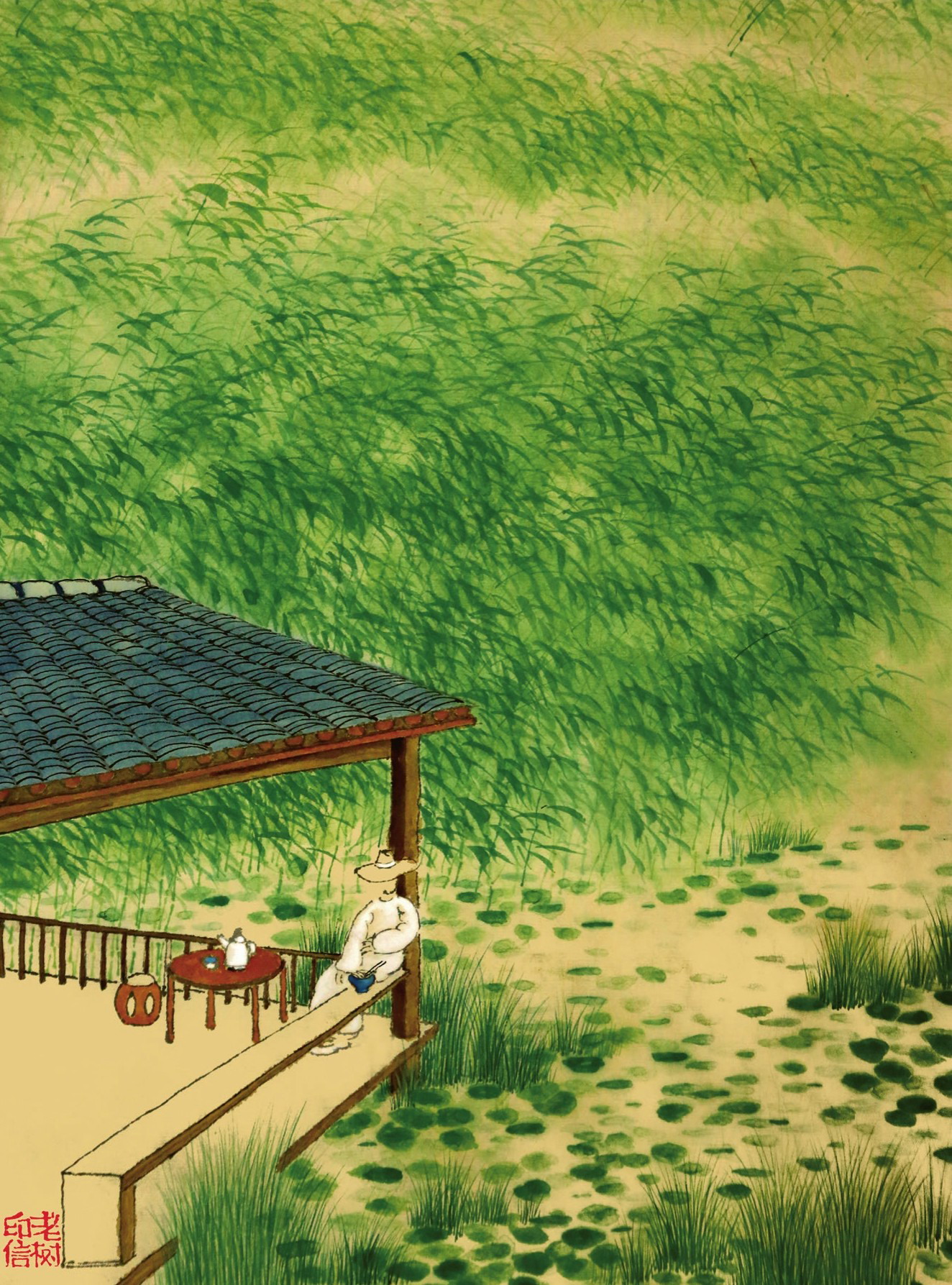 老树 夏至 画